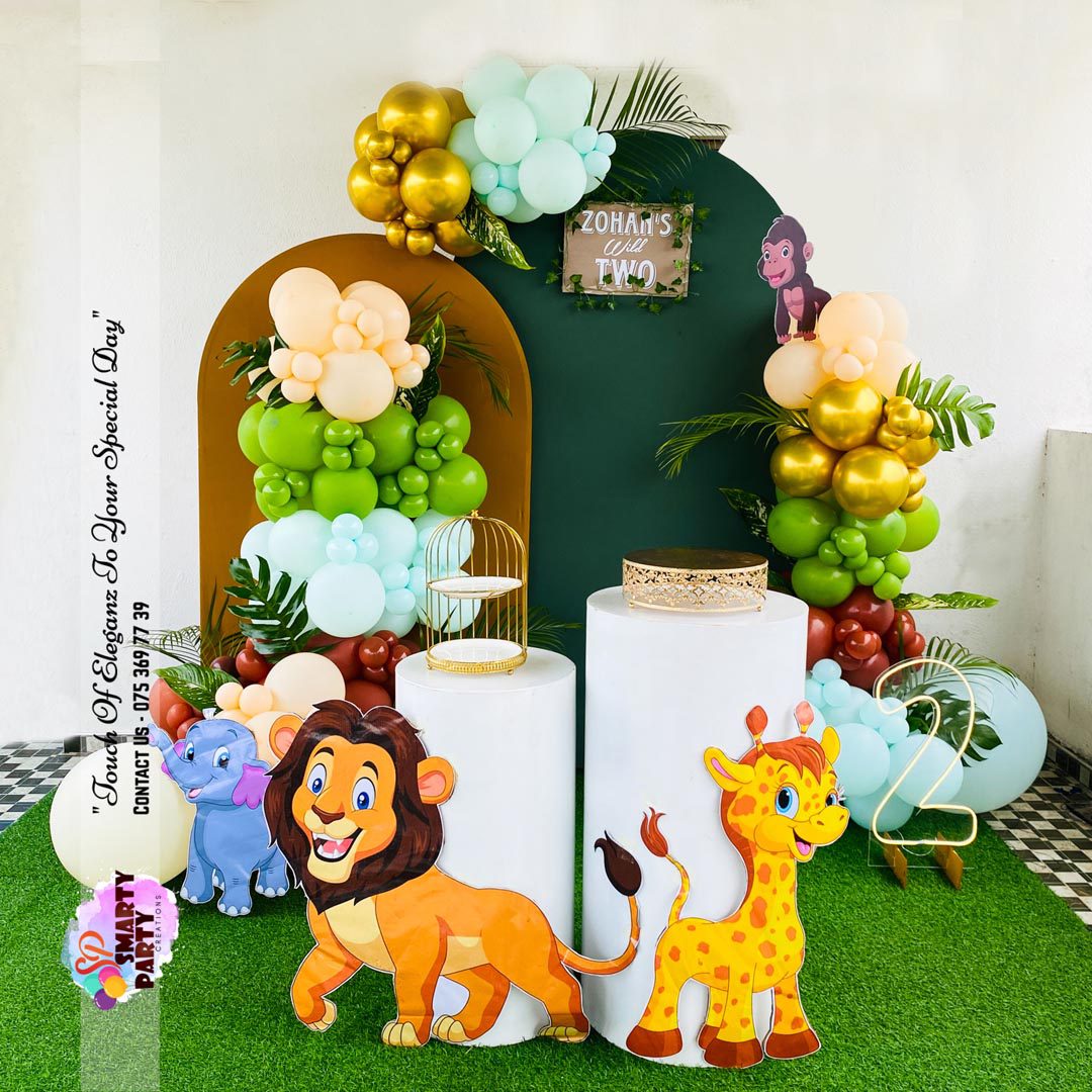 Wild Theme 2nd Birthday two Arch