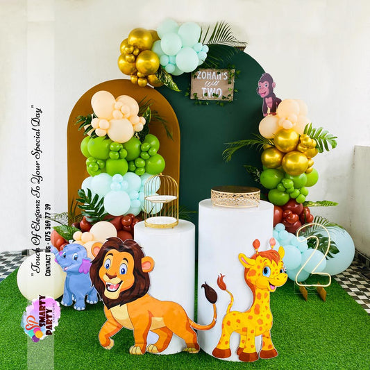 Wild Theme 2nd Birthday two Arch