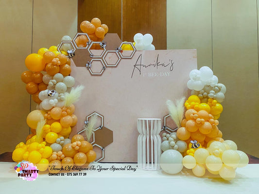 Bee Theme Orange White Beige