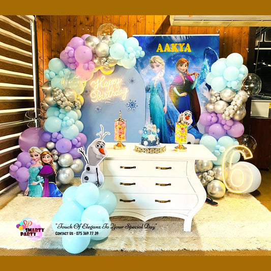 Frozen Theme 6th Birthday Flex Print