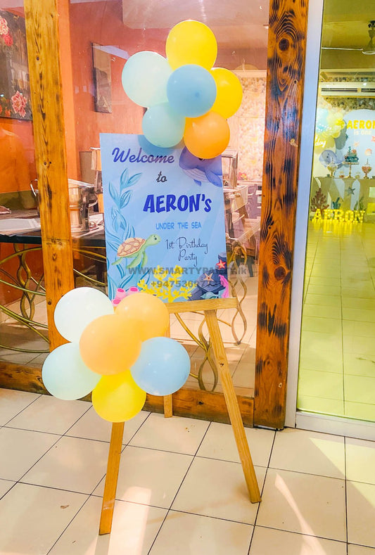 Sea Theme Birthday Welcome Board