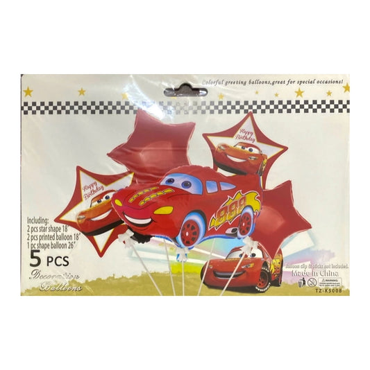 McQueen Theme Foil Balloon 5pcs Set