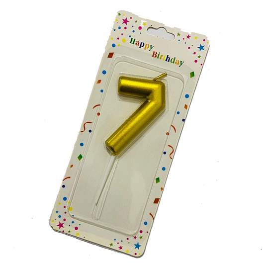 Mettalic Balloon Number Candle SEVEN (7)