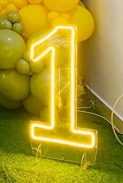 2ft Neon Number One (1) for Rent