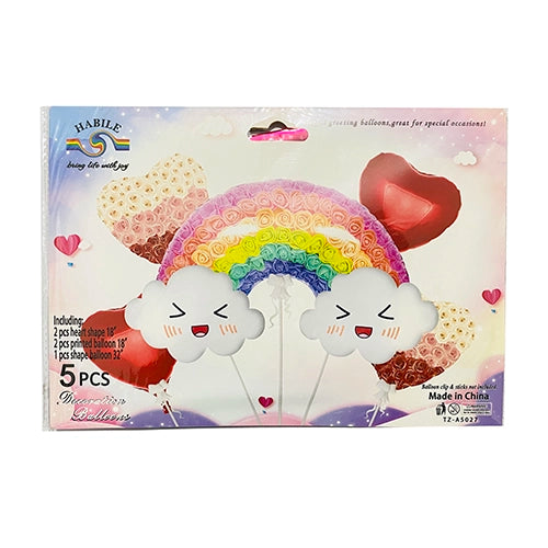 Rainbow Theme Foil 5pcs Set