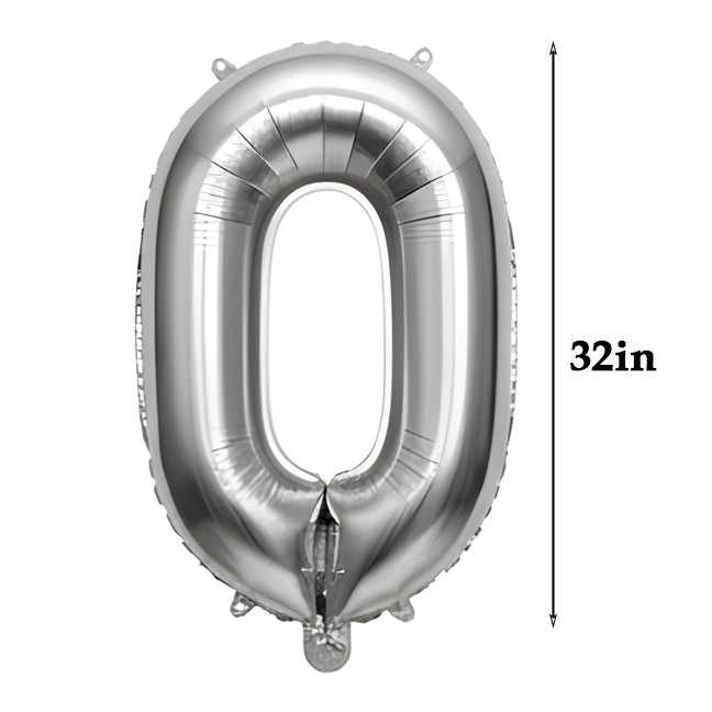 32 inch Number Foil Balloons – Gold / Rose Gold / Silver - Gold, 0