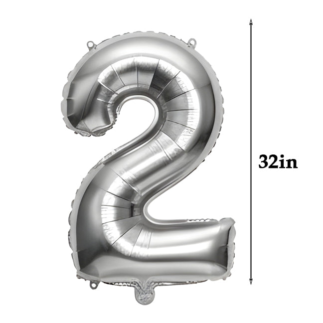 32 inch Number Foil Balloons – Gold / Rose Gold / Silver - Gold, 2