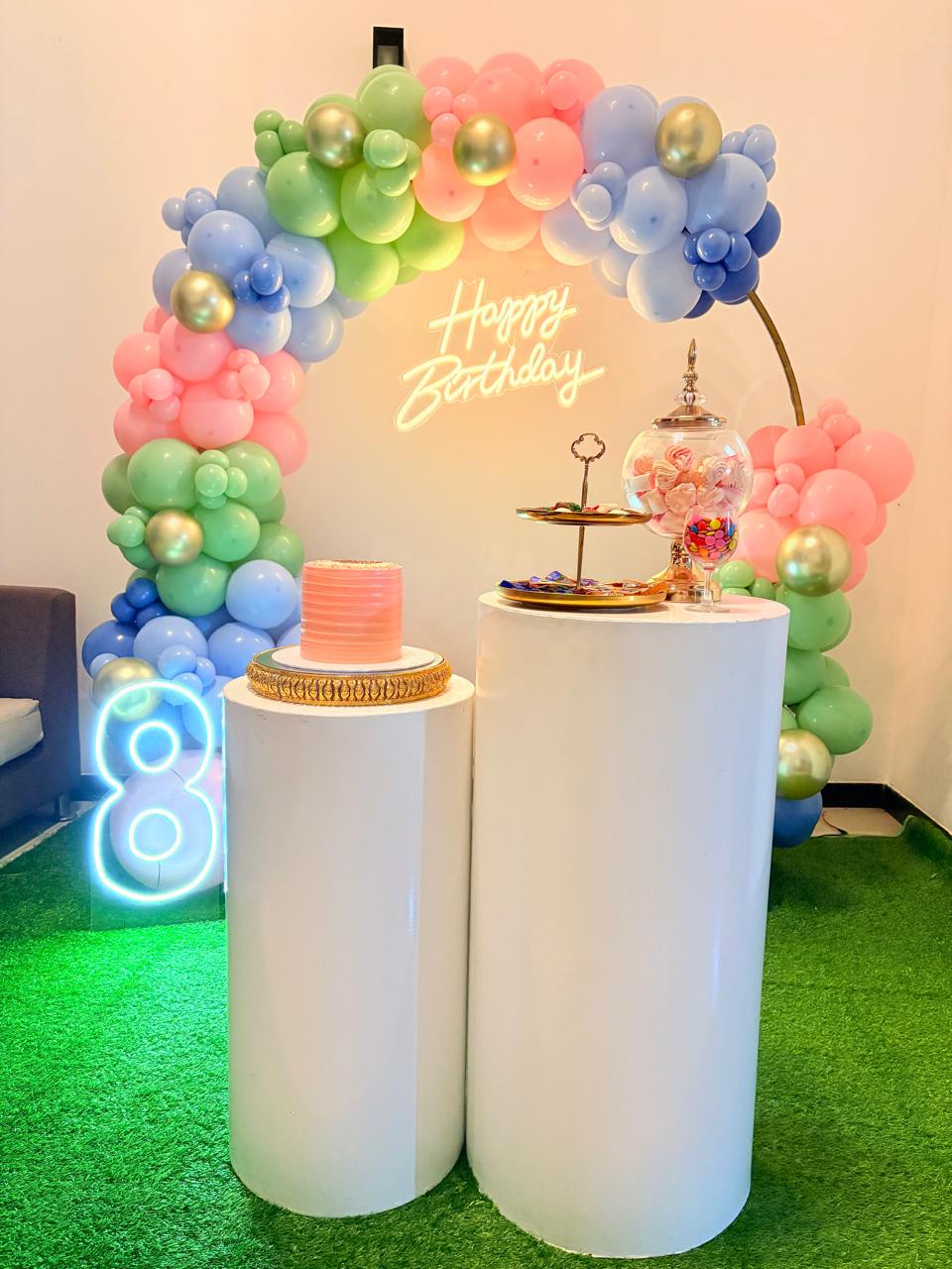 Ring Backdrop Balloon Deco 8th Birthday