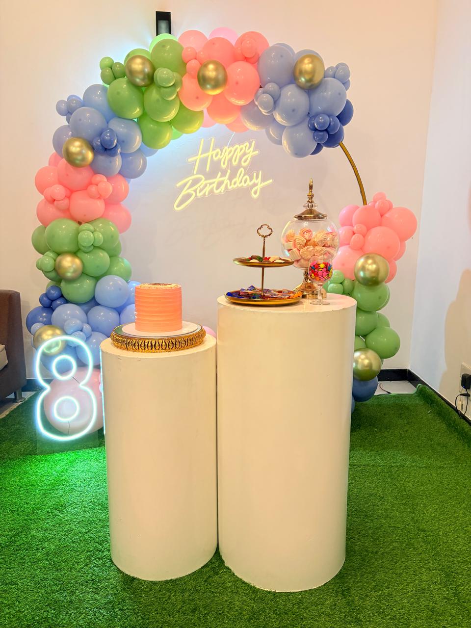 Ring Backdrop Balloon Deco 8th Birthday