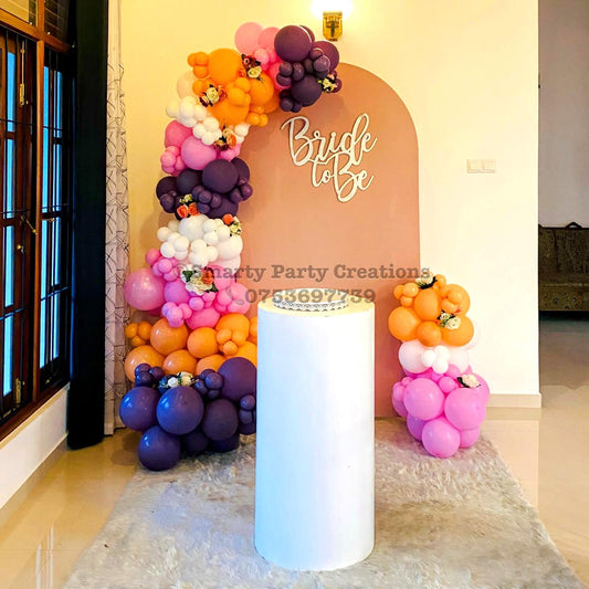 Bride to Be arch backdrop