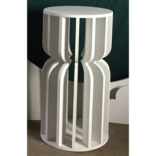2.5ft  Small Line Plinth White